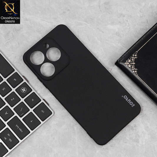 Realme C61 Cover - Black - New Liquid Silicone Soft TPU Case With Camera Protection