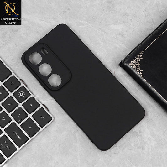 Vivo Y29 5G Cover - Black - New Liquid Silicone Soft TPU Case With Camera Protection