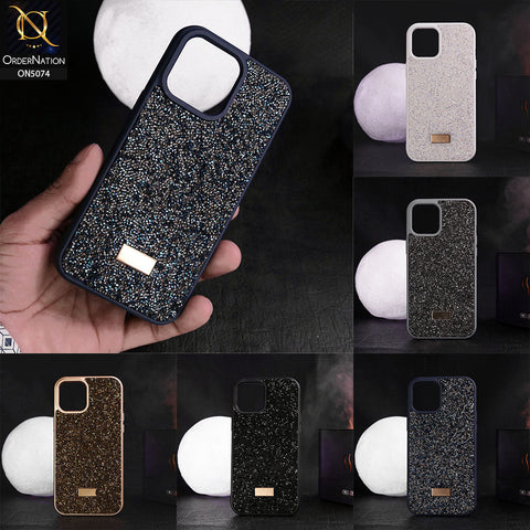 iPhone 13 Pro Max Cover - Cream - Luxury Bling Rhinestones Diamond shiny Glitter Soft TPU Case