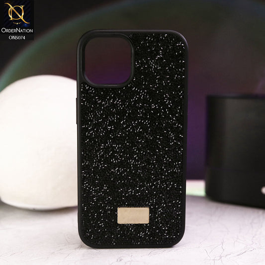 iPhone 14 Cover - Black - Luxury Bling Rhinestones Diamond shiny Glitter Soft TPU Case