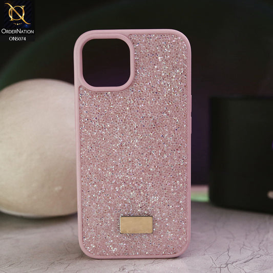 iPhone 15 Cover - Pink - Luxury Bling Rhinestones Diamond shiny Glitter Soft TPU Case