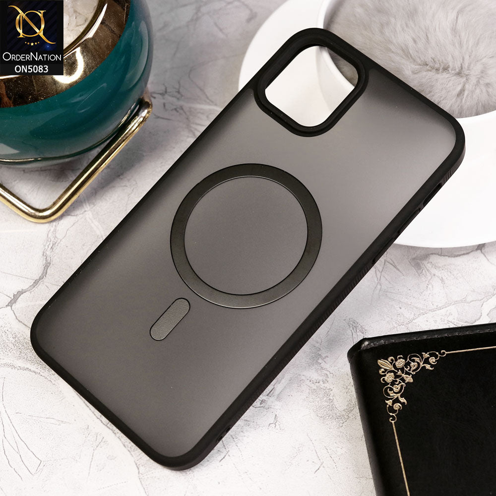 iPhone 11 Cover Black Trendy Matte Colour Transparent Soft Border