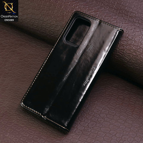 Samsung Galaxy A33 5G Cover - Black - CaseMe Classic Leather Flip Book Card Slot Case