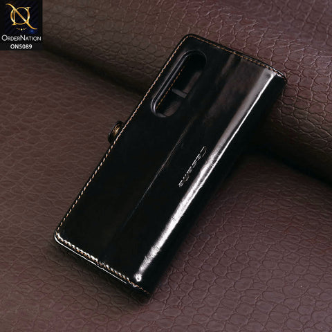 Samsung Galaxy Z Fold 3 5G Cover - Black - CaseMe Classic Leather Flip Book Card Slot Case