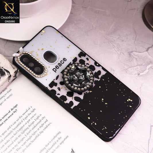 Samsung Galaxy M10s Cover - Design4 - Bling Series - Glitter Foil Soft Border Case With Holder(Glitter Does Not Move)