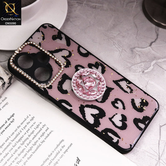 Infinix Hot 30 Play Cover - Design8 - Bling Series - Glitter Foil Soft Border Case With Holder(Glitter Does Not Move)