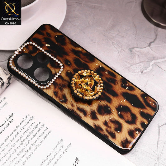 Infinix Hot 30 Play Cover - Design9 - Bling Series - Glitter Foil Soft Border Case With Holder(Glitter Does Not Move)
