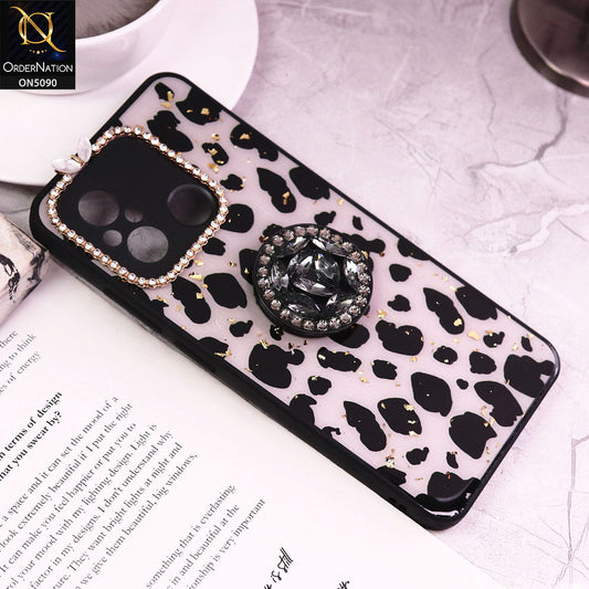 Xiaomi Poco C55 Cover - Design3 - Bling Series - Glitter Foil Soft Border Case With Holder(Glitter Does Not Move)