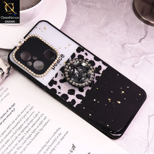 Xiaomi Poco C55 Cover - Design4 - Bling Series - Glitter Foil Soft Border Case With Holder(Glitter Does Not Move)