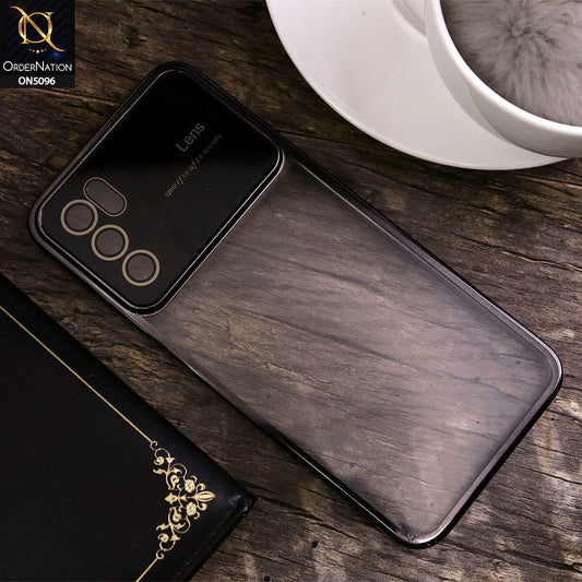Oppo A16 Cover - Black - New Color Electroplating Borders Camera Lens Soft Transparent Case