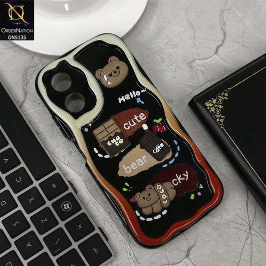 Oppo A17 Cover - Design 1 - Cute 3D Cartoon Soft Silicon Helix Soft Borders Camera Protection Case
