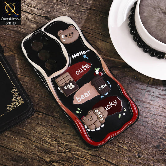 Oppo Reno 12 Cover - Design 1 - Cute 3D Cartoon Soft Silicon Helix Soft Borders Camera Protection Case