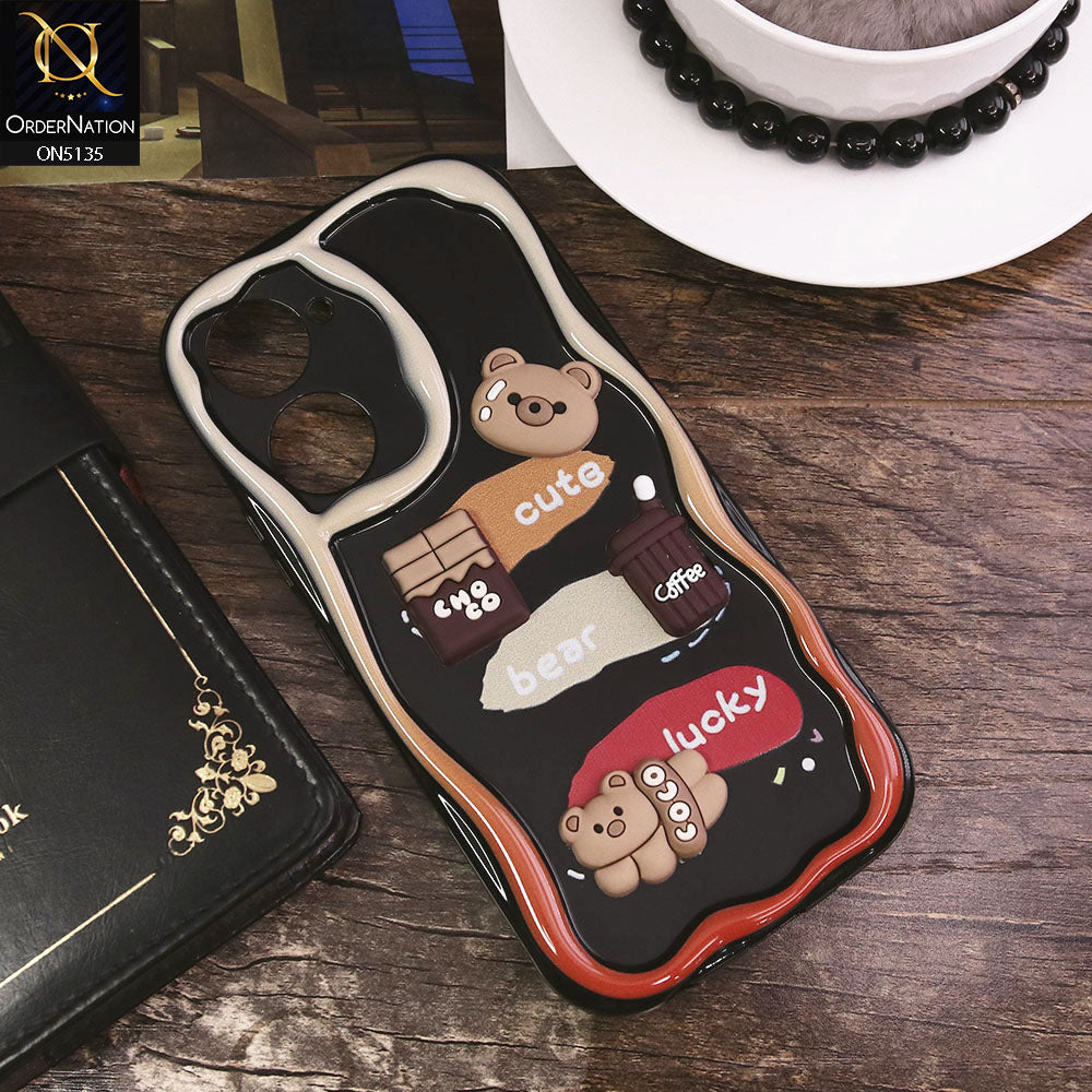 Vivo Y03 Cover Design Cute 3D Cartoon Soft Silicon Helix
