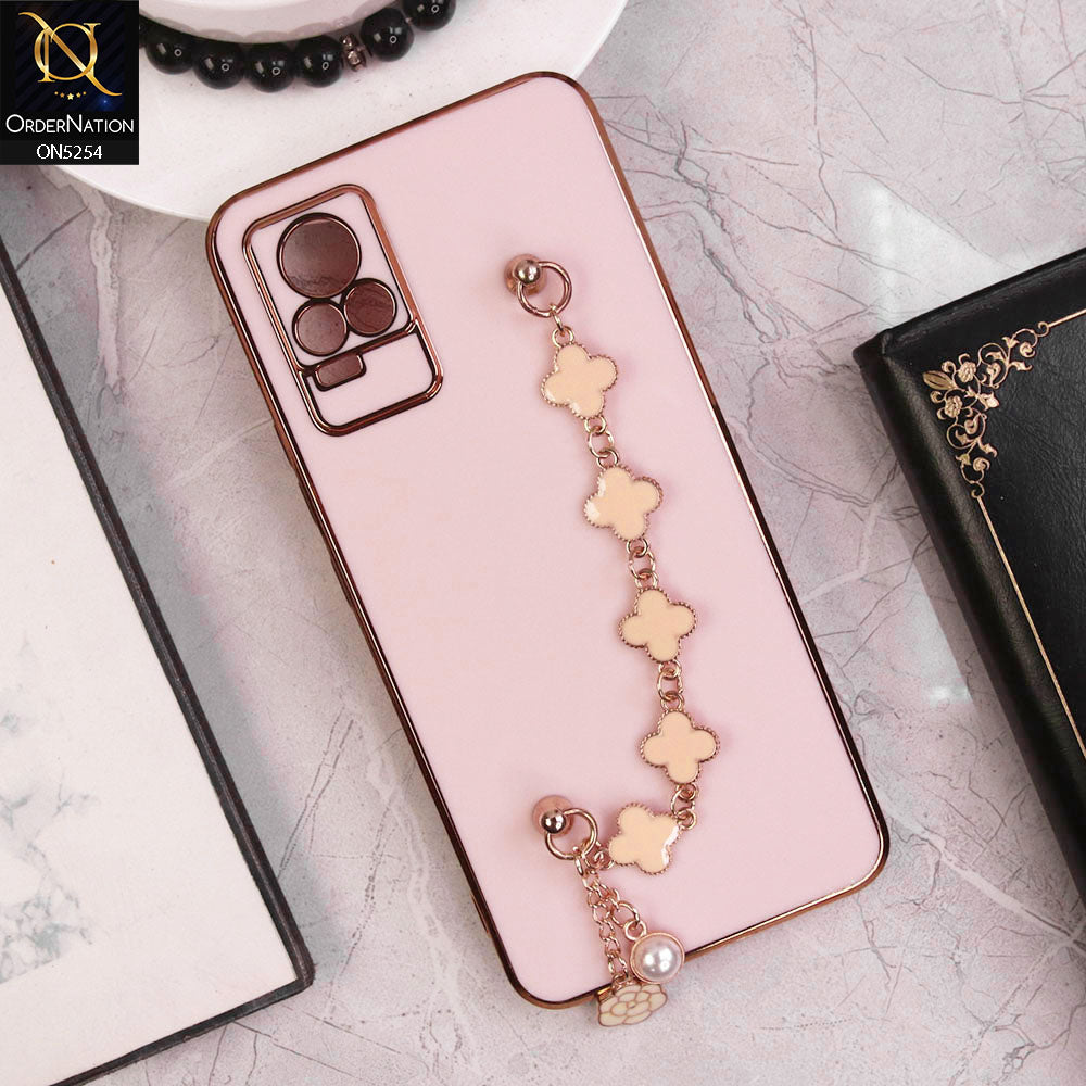 Vivo Y73 Cover Pink New Gloss Shiny Soft Protective Case With