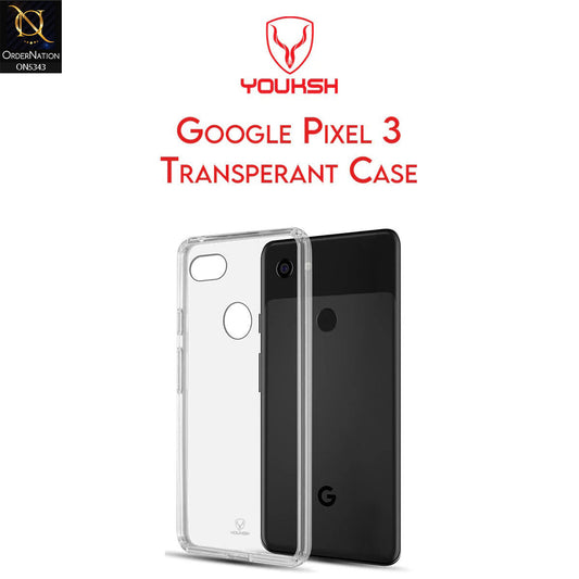 Google Pixel 3 Cover - Transparent - Youksh Clear Soft TPU Case