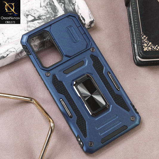 Samsung Galaxy A33 5G Cover - Blue - New HQ Heavy Duty Hybrid Protective Case With 360 Rotatable Kickstand Holder