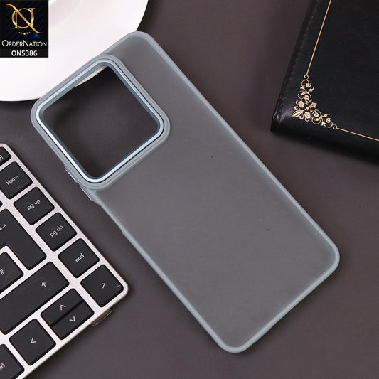 Realme C61 Cover - Sierra Blue -  New Color Translucent Matte Shockproof Soft Borders Case