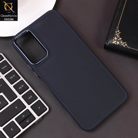 Vivo Y12s Cover - Blue -  New Color Translucent Matte Shockproof Soft Borders Case