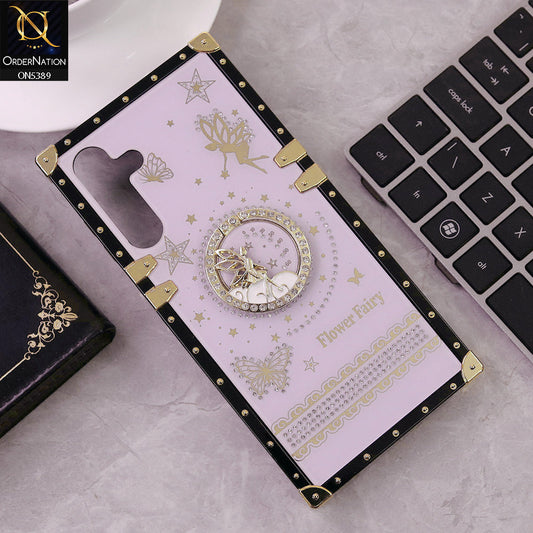 Samsung Galaxy A16 5G Cover - Purple - Trendy Flower Fairy Stylish Soft Square Trunk Case