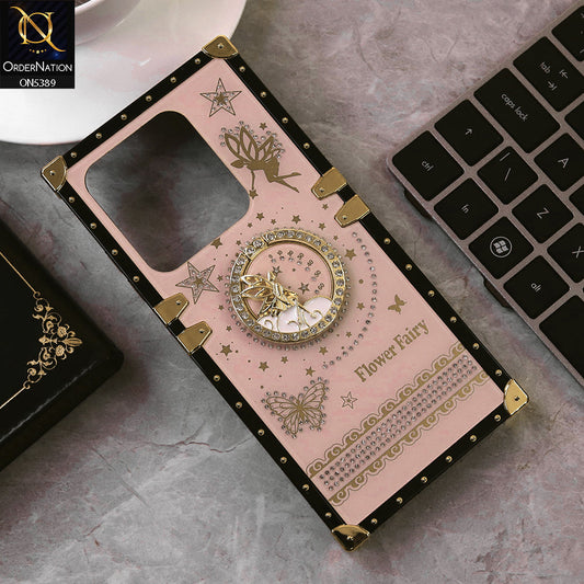 Infinix Smart 8 Cover - Pink - Trendy Flower Fairy Stylish Soft Square Trunk Case