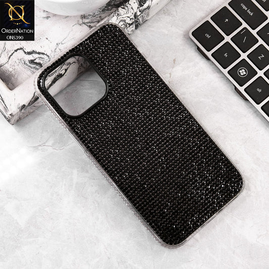 iPhone 14 Pro Max Cover - Black -  Luxurious Gradiant Rhinestone Soft border Shiny Case
