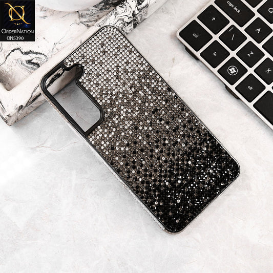 Samsung Galaxy S22 5G Cover - Gray -  Luxurious Gradiant Rhinestone Soft border Shiny Case