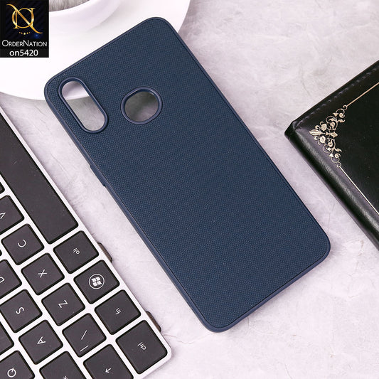 Samsung Galaxy A10s Cover - Blue - New Dotted Leather Texture Soft Borders Case