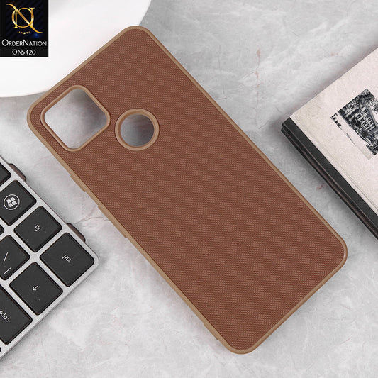 Google Pixel 5a 5G Cover - Brown - New Dotted Leather Texture Soft Borders Case