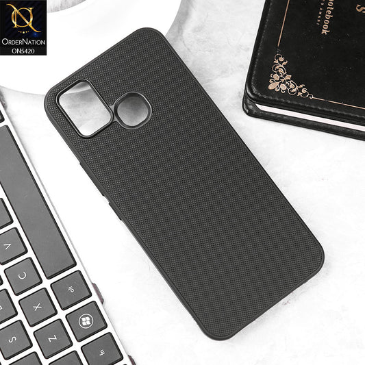Infinix Smart 5 Cover - Black - New Dotted Leather Texture Soft Borders Case