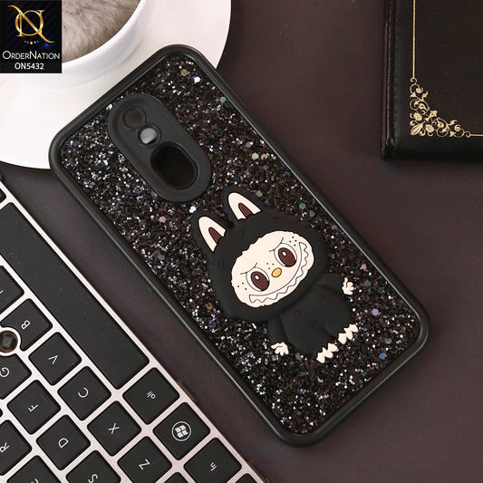 Oppo A9 / A9x Cover - Black - Cute 3D Cartoon Soft Glitter Case