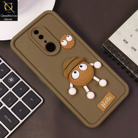 Oppo A9 / A9x Cover - Brown - Cute 3D Cartoon Soft Case