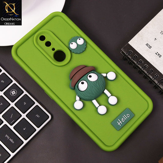 Oppo A9 / A9x Cover - Light Green - Cute 3D Cartoon Soft Case