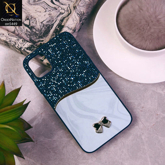 iPhone 11   Cover - Blue - Shiny Glitter Bling Texture Soft Case