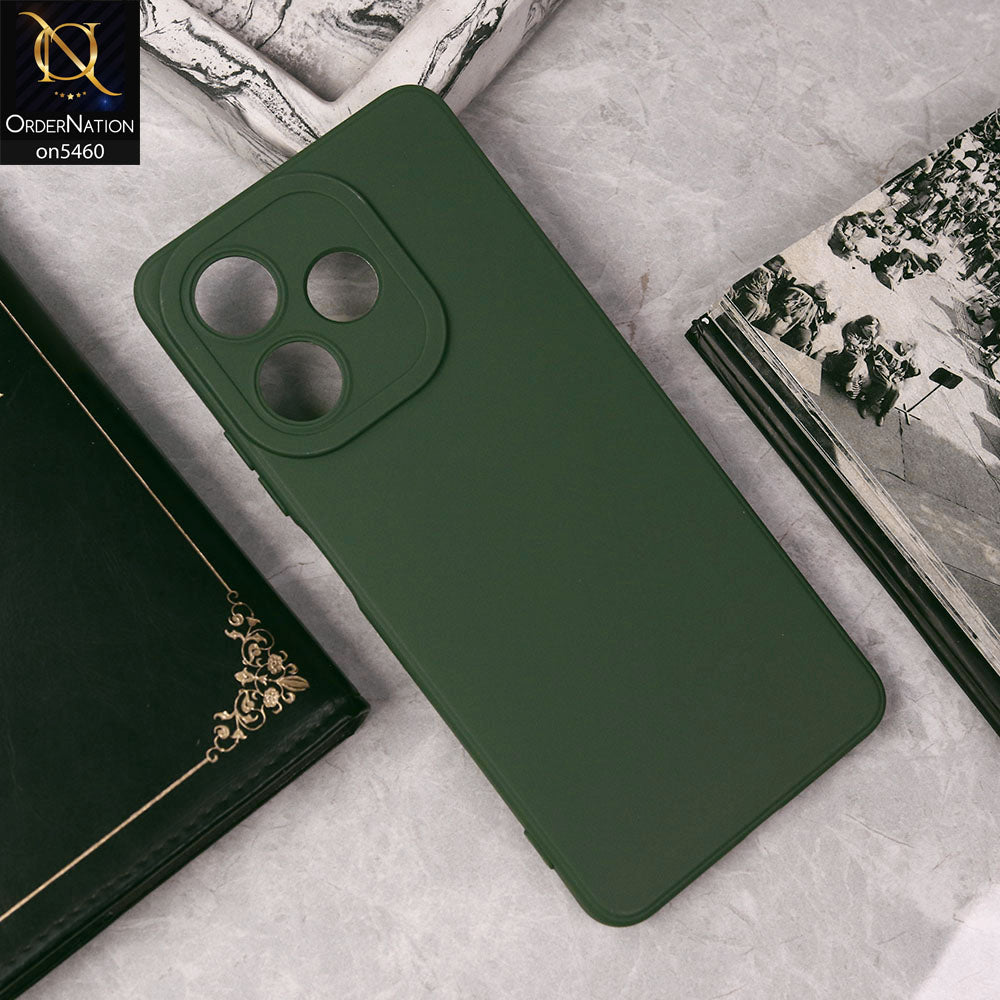 XINYEXIN Cover Per Realme C55: Custodia TPU Antiurto Con Bordo Dorato E Design Slim - Verde