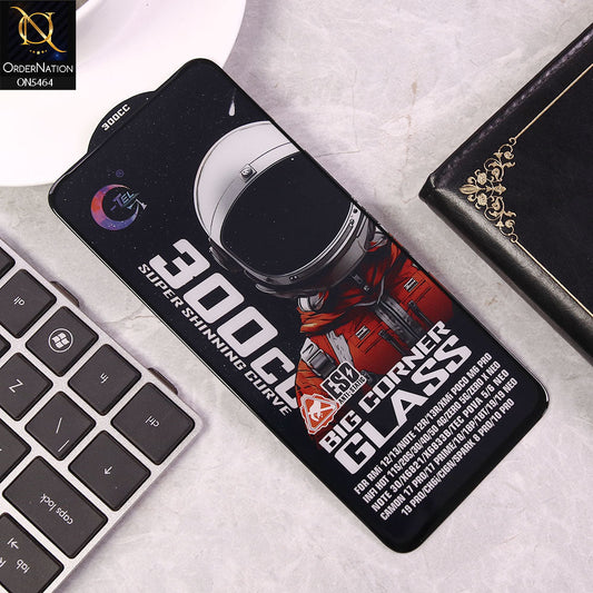 Infinix Hot 30 Screen Protector - Black - Premium G-tel 300CC Tempered High Quality Big Corner Screen Protector