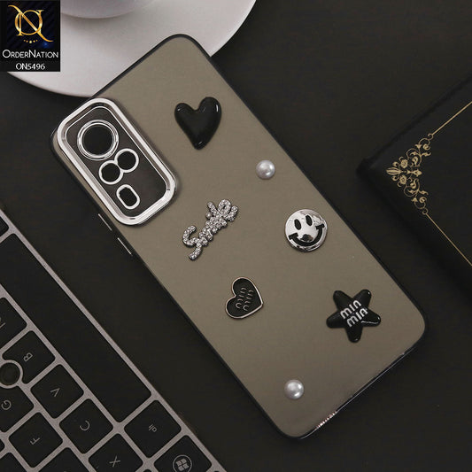 Vivo Y31 Cover - Black - 3D Smile Cartoon Matte Shinny Case With Camera Protection Soft Border Case