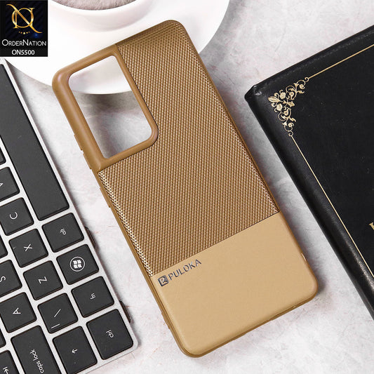 Samsung Galaxy S21 Ultra 5G  Cover - Brown - New Premium  Leather Textured  Soft Borderd Case