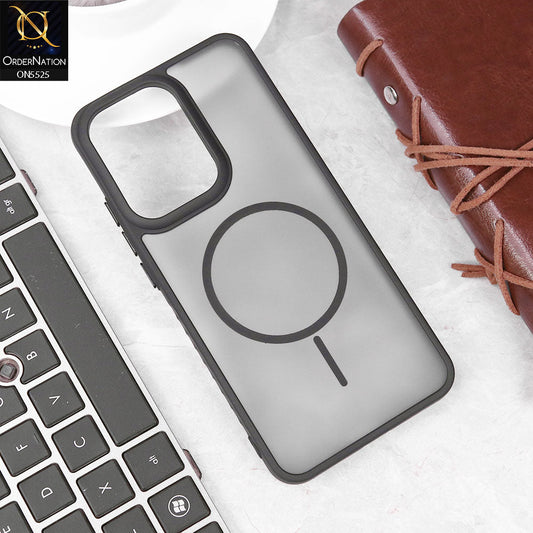 Oppo Reno 3 5G Cover - Black - New Premium Semi Transparent Magsafe Style Print Case (Magsafe Dose Not Work)