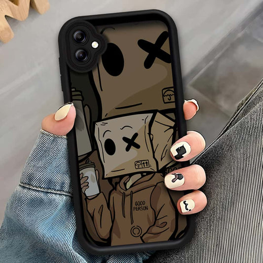 Samsung Galaxy A04e - Black - D1 - ONation Step Up Series - HQ Liquid Silicone Soft Case