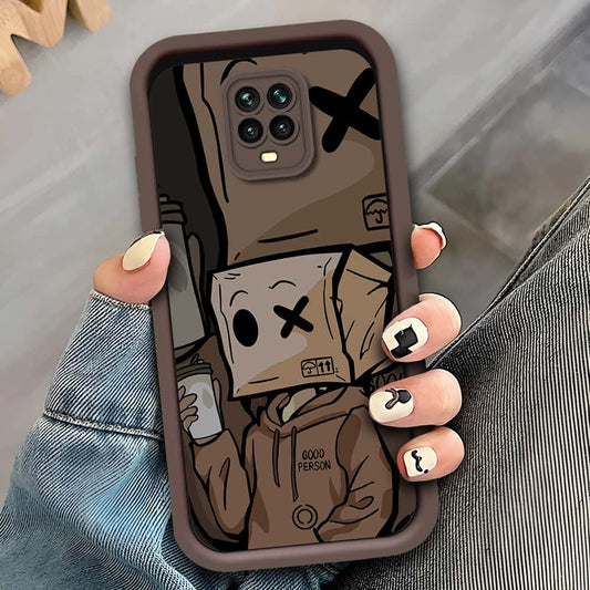 Xiaomi Redmi Note 9S  - Brown - D2 - ONation Step Up Series - HQ Liquid Silicone Soft Case