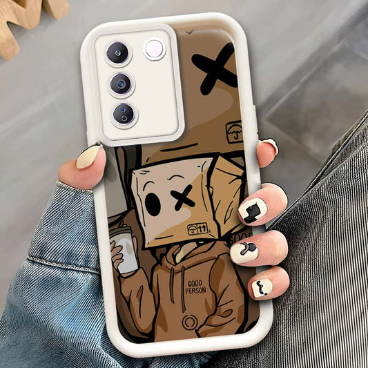 Vivo V27e  - Offwhite - D4 - ONation Step Up Series - HQ Liquid Silicone Soft Case