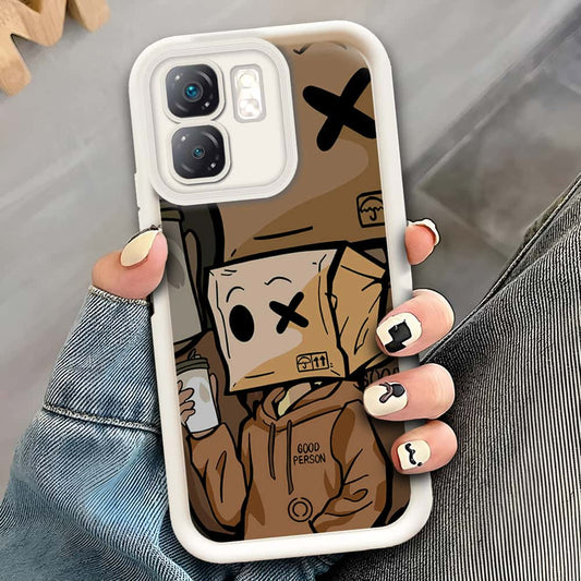 Infinix Smart 9  - Offwhite - D4 - ONation Step Up Series - HQ Liquid Silicone Soft Case