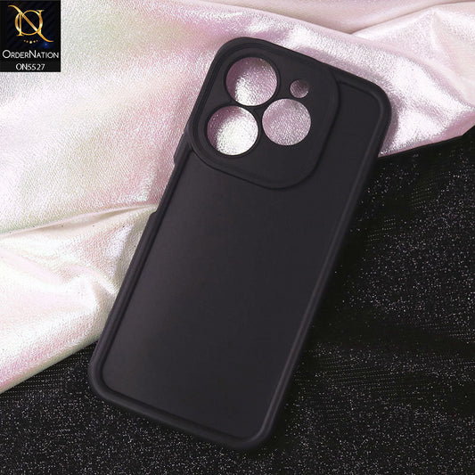 itel A80 Cover - Black - Soft Silicone Case With Round Bumper Matte TPU Shockproof Cover