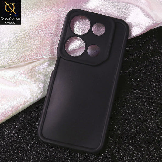 itel P65 Cover - Black - Soft Silicone Case With Round Bumper Matte TPU Shockproof Cover