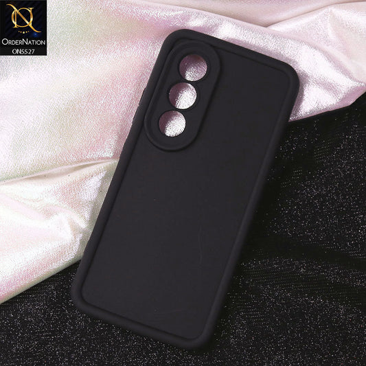 itel S25 Cover - Black - Soft Silicone Case With Round Bumper Matte TPU Shockproof Cover