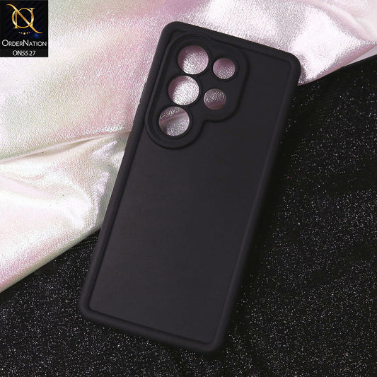 itel S25 Ultra Cover - Black - Soft Silicone Case With Round Bumper Matte TPU Shockproof Cover