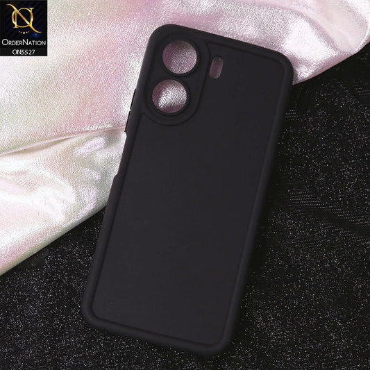 Xiaomi Redmi 13C Cover - Black - Soft Silicone Case With Round Bumper Matte TPU Shockproof Cover