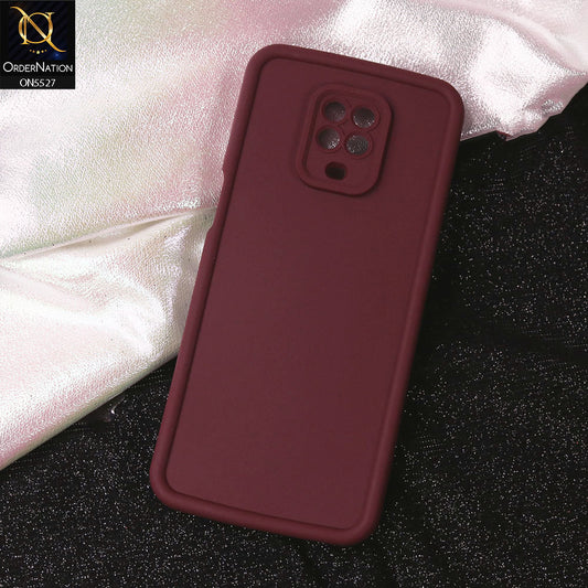 Xiaomi Redmi Note 9S Cover - Maroon - Soft Silicone Case With Round Bumper Matte TPU Shockproof Cover