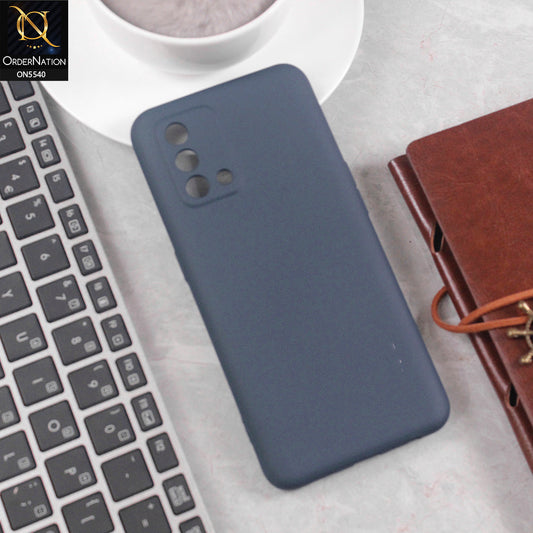 Oppo F19s Cover - Blue - New Premium High Quality Matte Sillica Gel Soft Case