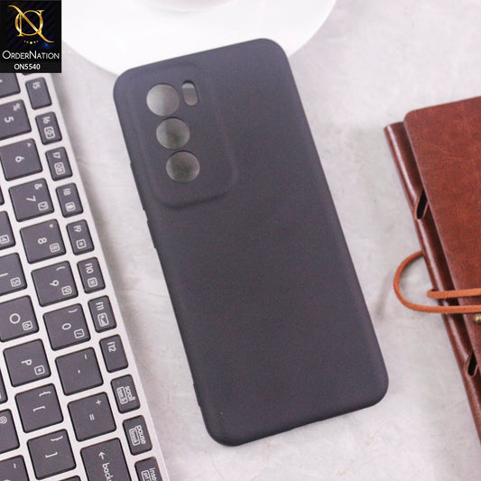 Oppo Reno 12 Cover - Black - New Premium High Quality Matte Sillica Gel Soft Case